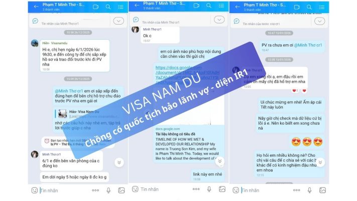 Chồng bảo lãnh vợ diện IR1 – chị Minh Tho