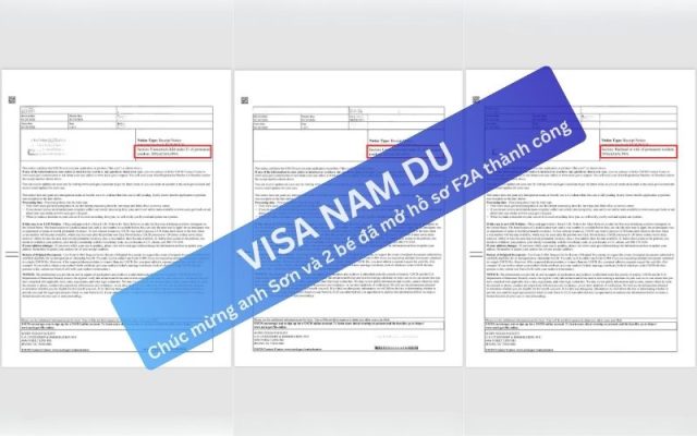 Chúc mừng anh Sơn và 2 bé đã mở hồ sơ F2A thành công