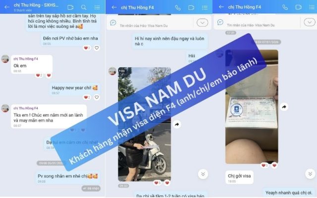 Khách hàng nhận visa diện F4 (anh/chị/em bảo lãnh)